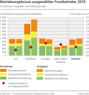Betriebsergebnisse ausgewählter Forstbetriebe: Einnahmen, Ausgaben und Arbeitsstunden