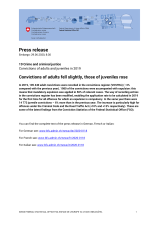 Convictions of adults fell slightly, those of juveniles rose