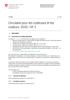Circulaire pour les codeuses et les codeurs 2020 n° 2