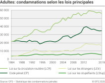 Adultes: Condamnations selon les lois principales