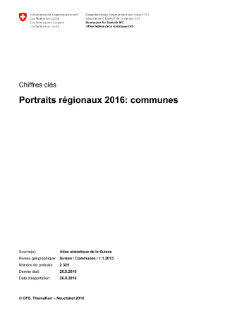 Portraits régionaux 2016: communes