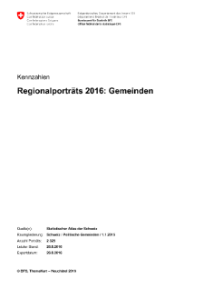 Regionalporträts 2016: Gemeinden