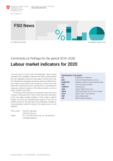 Labour market indicators for 2020