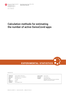 Calculation methods for estimating the number of active SwissCovid apps