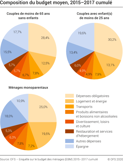 Composition du budget moyen, en 2015-2017 cumulé