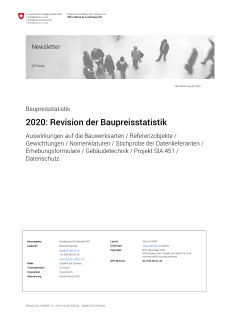2020: Révision de la statistique des prix de la construction