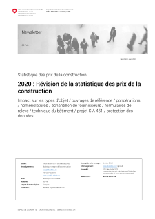 2020: Révision de la statistique des prix de la construction