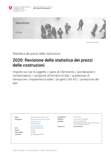 2020: Revisione della statistica dei prezzi delle costruzioni