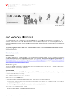 Job Vacancy Statistics Quality Report
