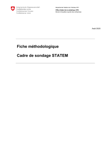 Fiche méthodologique STATEM: principales caractéristiques