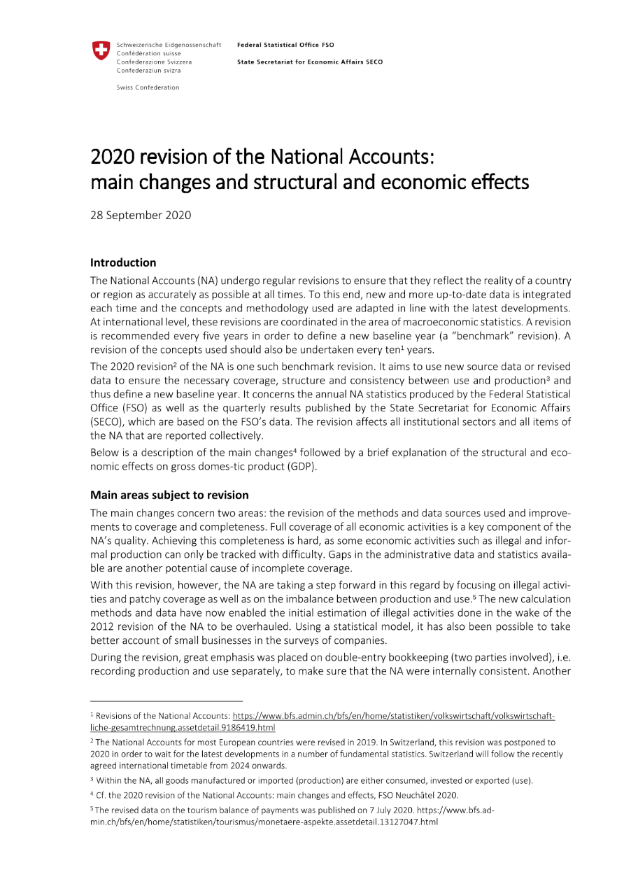 Main changes and structural and economic effects