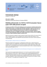 Mobilità professionale: tra il 2018 e il 2019 ha lasciato il lavoro quasi il 20% delle persone occupate