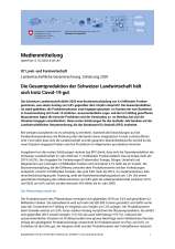 Die Gesamtproduktion der Schweizer Landwirtschaft hält sich trotz Covid-19 gut