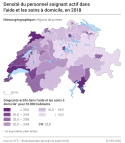 Densité du personnel soignant actif dans l'aide et les soins à domicile