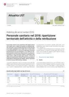 Personale sanitario nel 2018: ripartizione territoriale dell'attività e della retribuzione