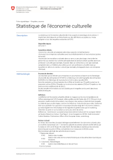 Statistique de l'économie culturelle