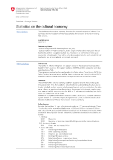 Statistics on the cultural economy