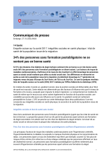 34% des personnes sans formation postobligatoire ne se sentent pas en bonne santé