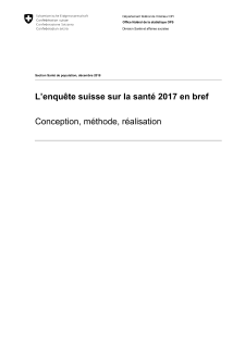 L'enquête suisse sur la santé 2017 en bref