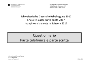 Indagine sulla salute in Svizzera 2017 - Questionari telefonico e scritto (pdf)