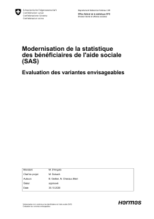 Evaluation des variantes envisageables