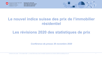 Le nouvel indice des prix de l'immobilier résidentiel et les révisions 2020 des statistiques de prix