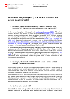FAQ - Domande frequenti sull'indice svizzero dei prezzi degli immobili