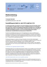 Sozialhilfequote bleibt im Jahr 2019 stabil bei 3,2%