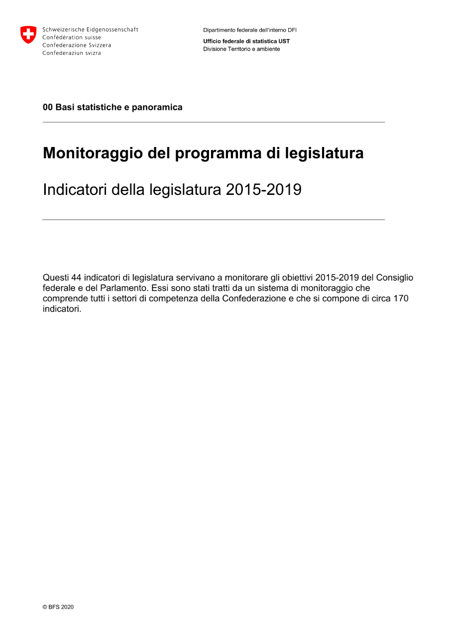Indicatori di legislatura 2015-2019