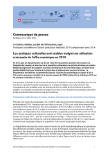 Les pratiques culturelles sont stables malgré une utilisation croissante de l'offre numérique en 2019