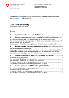 Film Ordinance art.16a: Q&A - data delivery