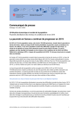 La pauvreté en Suisse a continué de progresser en 2019