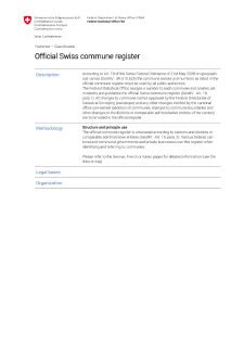 Official Swiss commune register