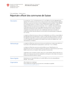 Répertoire officiel des communes de Suisse