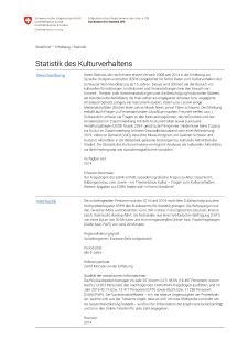 Statistik des Kulturverhaltens in der Schweiz