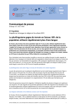 Le plurilinguisme gagne du terrain en Suisse: 68% de la population utilisent régulièrement plus d'une langue