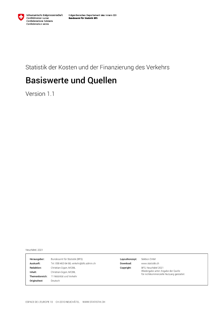 Basiswerte und Quellen