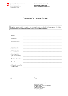 BurWeb - Domanda d'accesso