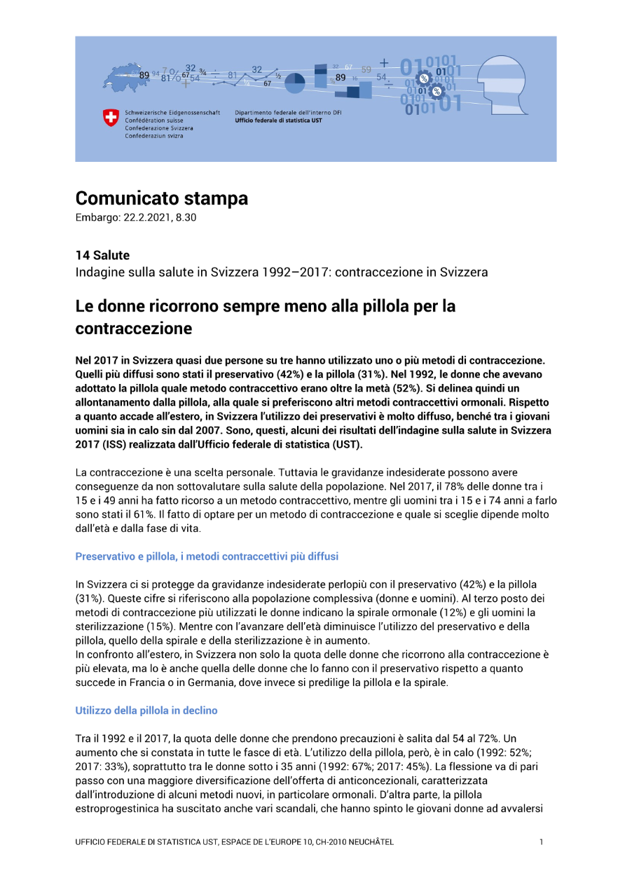 Le donne ricorrono sempre meno alla pillola per la contraccezione