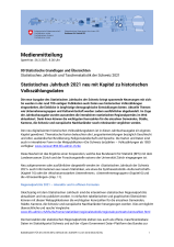Statistisches Jahrbuch 2021 neu mit Kapitel zu historischen Volkszählungsdaten