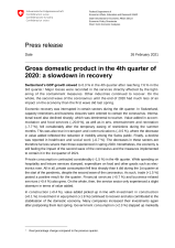 Gross domestic product in the 4th quarter of 2020