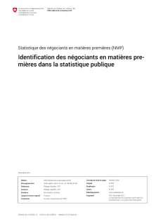 Identification des négociants en matières premières dans la statistique publique