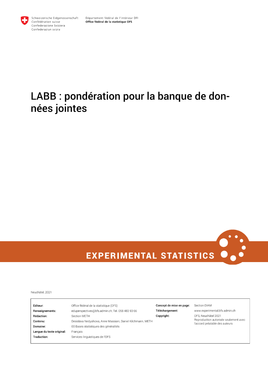 LABB : pondération pour la banque de données jointes