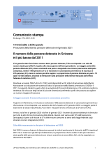 Il numero delle persone detenute in Svizzera è il più basso dal 2011