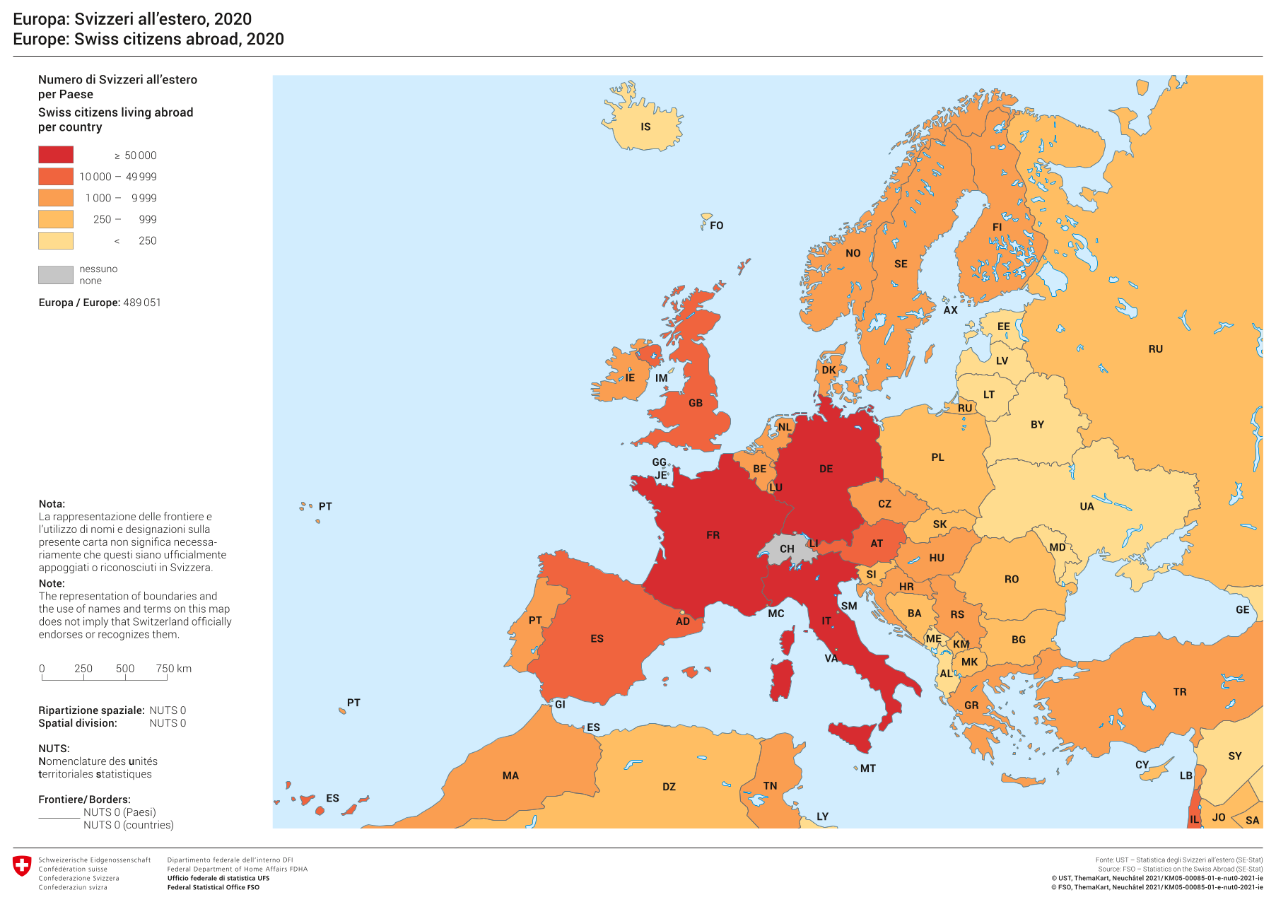 Europa: Svizzeri all'estero