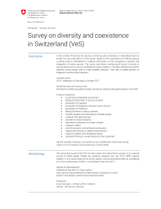 Survey on diversity and coexistence in Switzerland