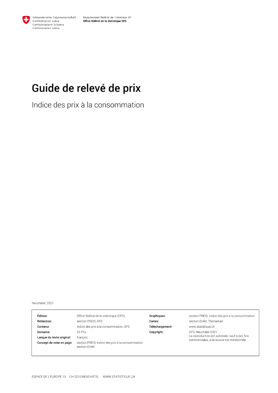 Guide de relevé de prix
