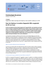 Dans les hôpitaux, le nombre d'appareils IRM a augmenté de 25% en 5 ans