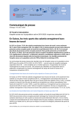 En Suisse, les trois quarts des salariés enregistrent leurs heures de travail