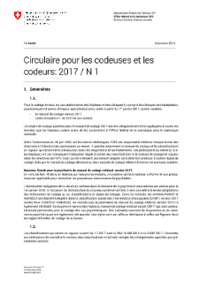 OFS Santé - Circulaire pour les codeuses et les codeurs 2017 Nr 1